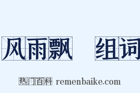 风雨飘飖组词是什么意思的图片